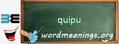 WordMeaning blackboard for quipu